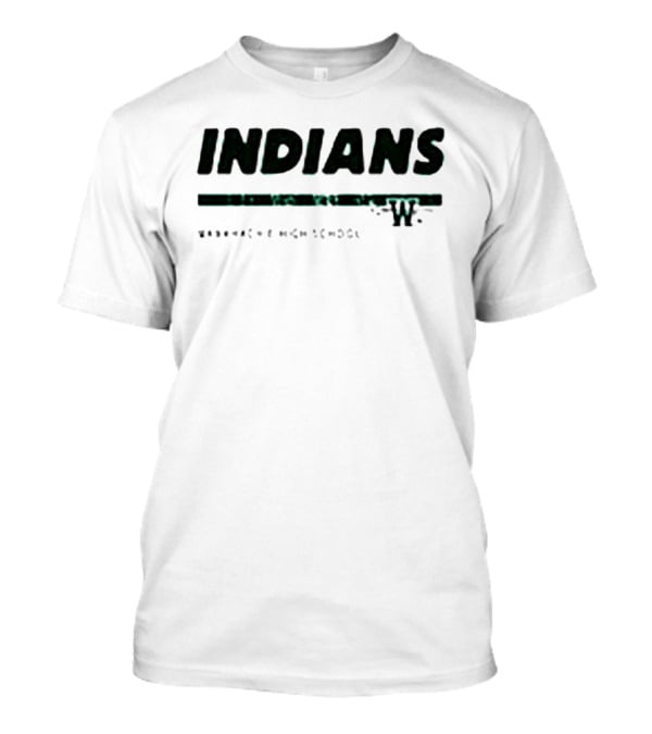 Waxahachie High School Indians Green White T-Shirt