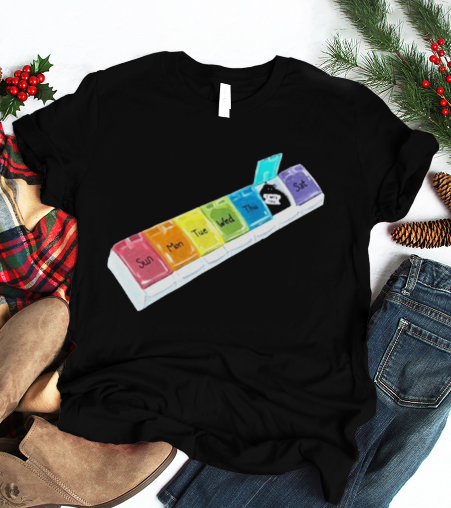 It's About Consistency Friday I Hate You Weekly Pill Organizer T-Shirt