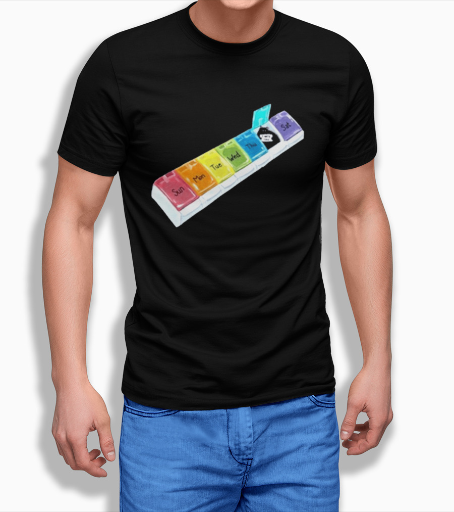 It's About Consistency Friday I Hate You Weekly Pill Organizer T-Shirt