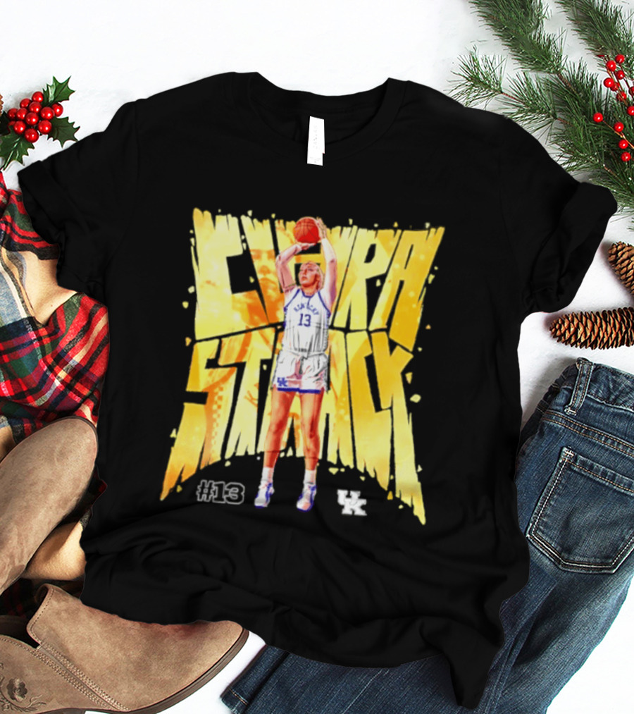 Clara Strack #13 Kentucky Wildcats NCAA Women's Basketball Player Caricature T-Shirt