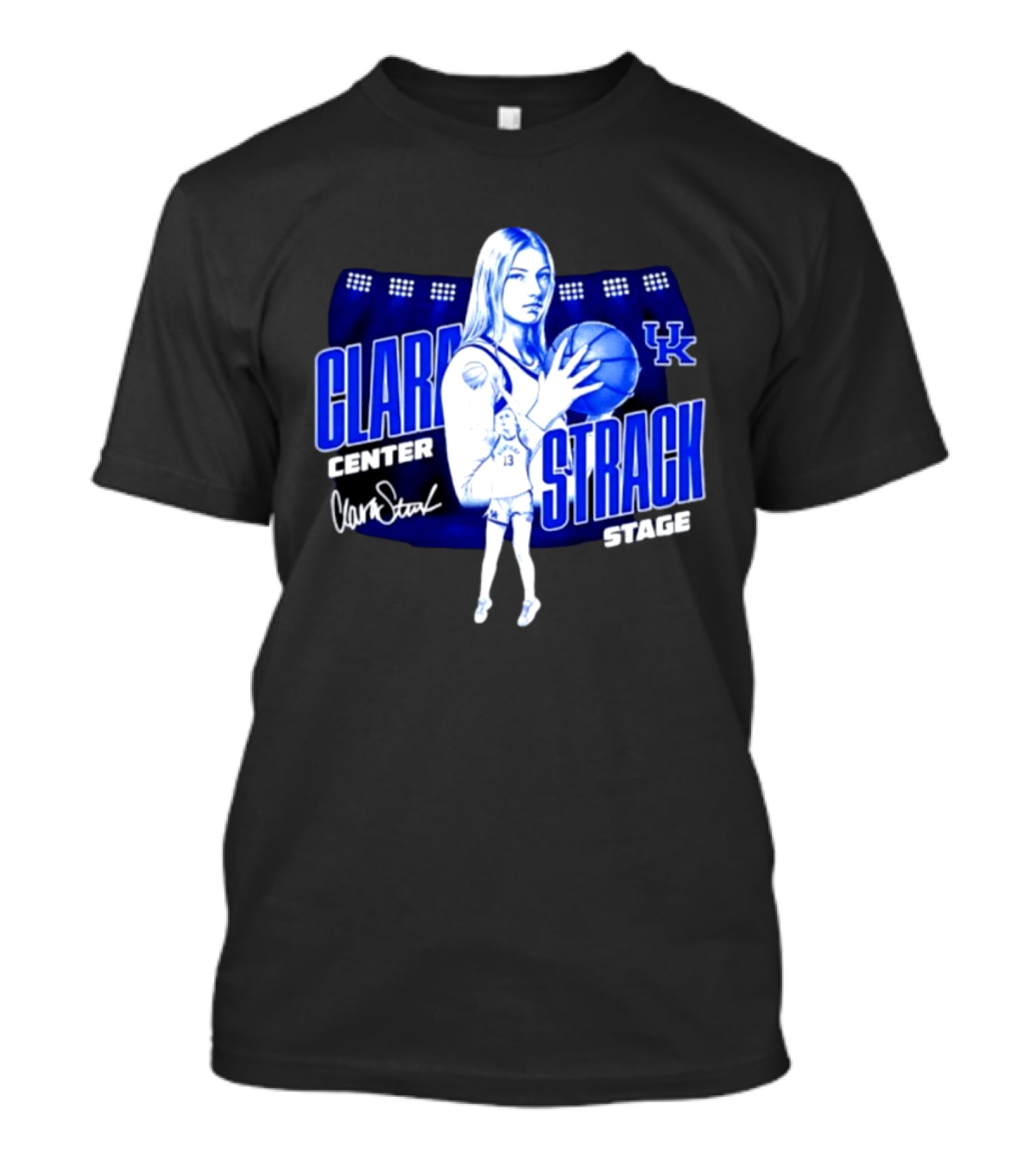 Clara Strack 13 Center Kentucky Wildcats Basketball Stage T-Shirt