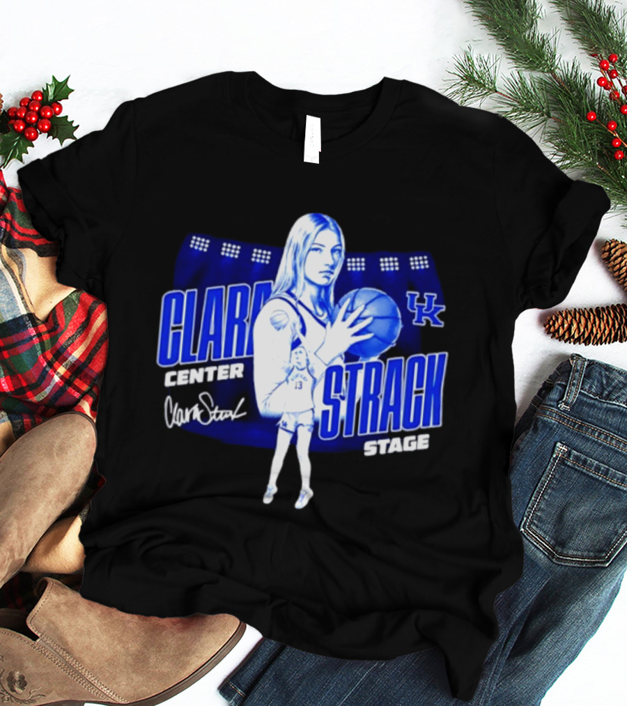Clara Strack 13 Center Kentucky Wildcats Basketball Stage T-Shirt