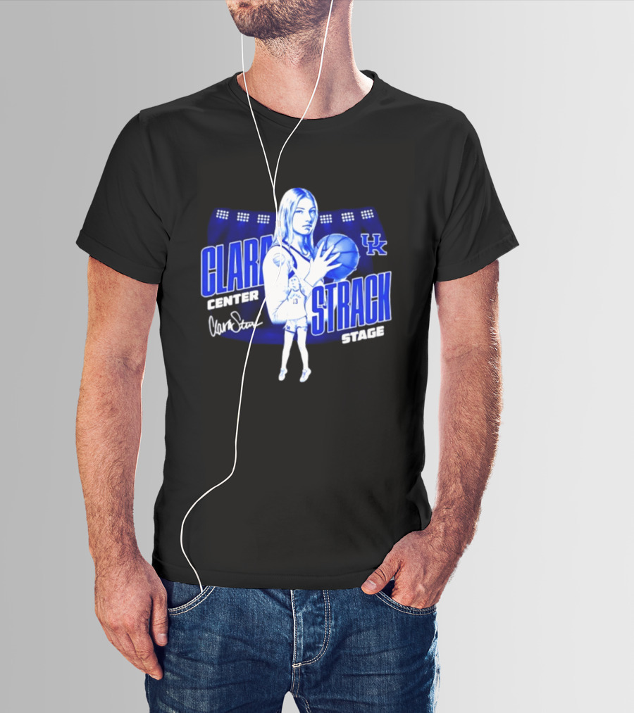 Clara Strack 13 Center Kentucky Wildcats Basketball Stage T-Shirt