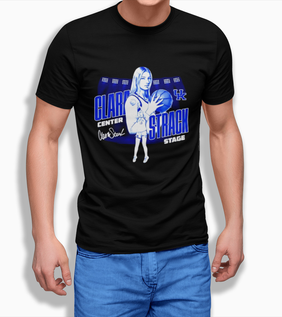 Clara Strack 13 Center Kentucky Wildcats Basketball Stage T-Shirt