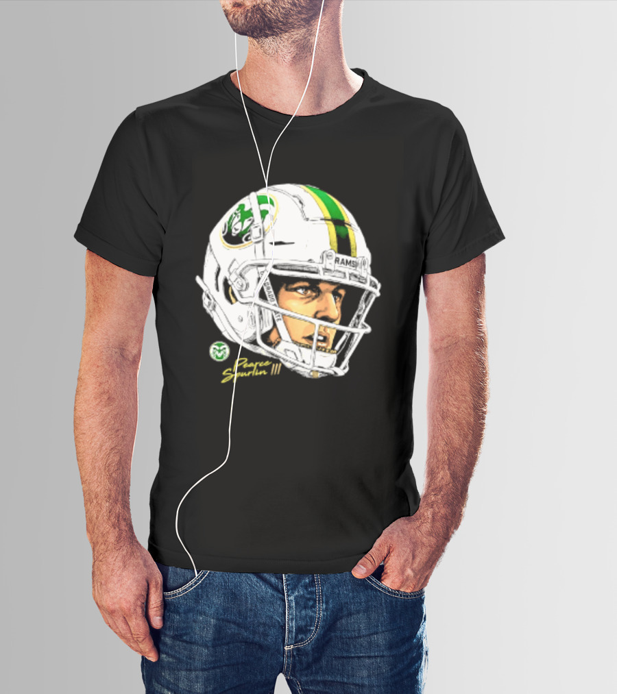 Darius Curry 3 Colorado State Rams NCAA Football Swag Head Prestigue Signature T-Shirt
