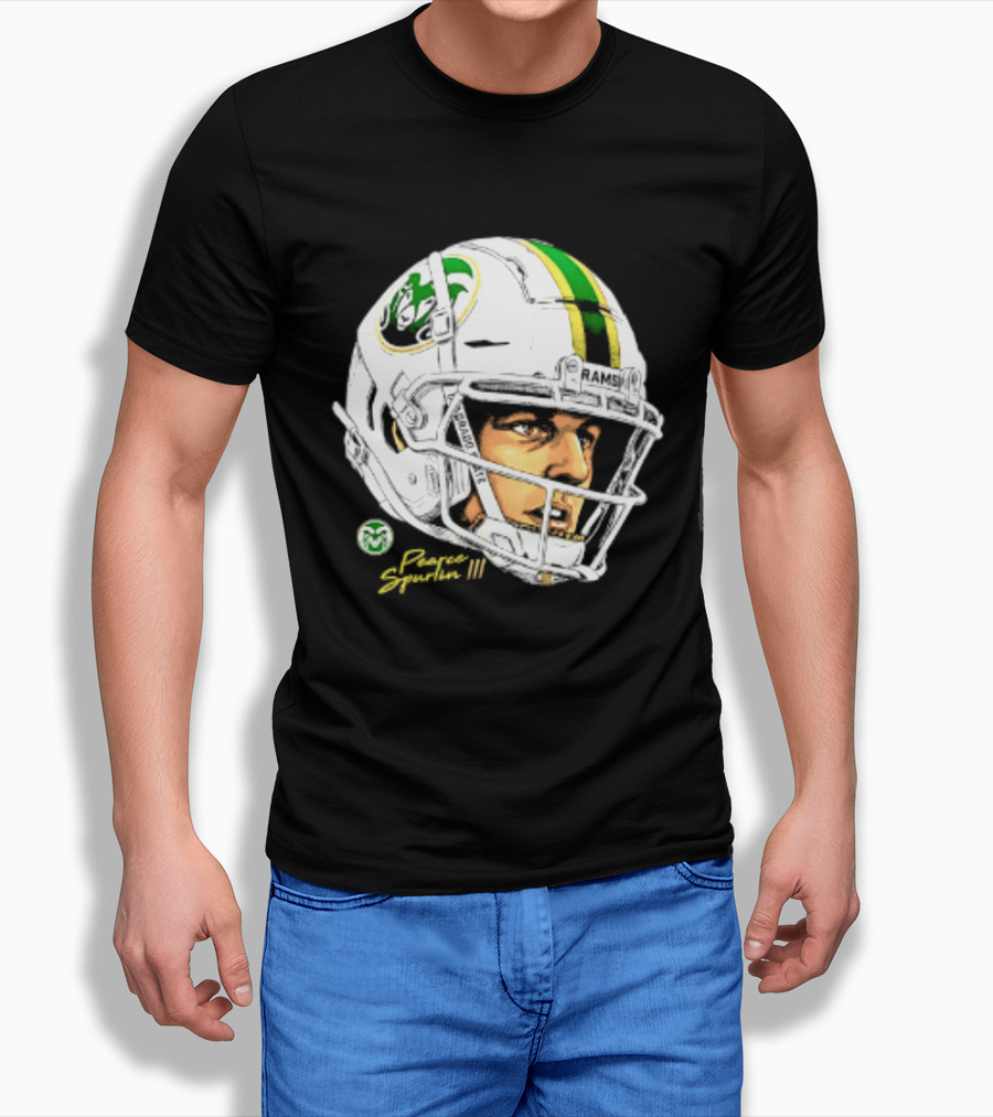 Darius Curry 3 Colorado State Rams NCAA Football Swag Head Prestigue Signature T-Shirt