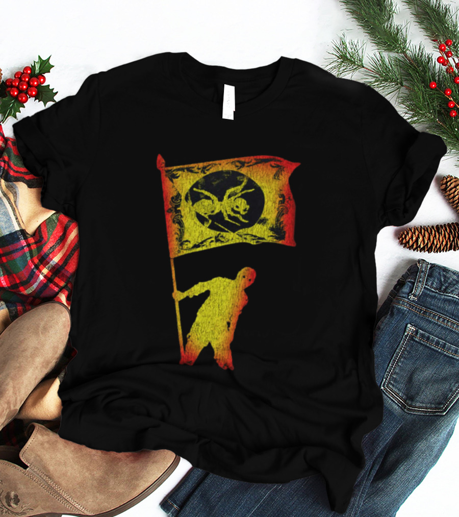 The Prodigy Ant Silhouette Brandishing Flag Multicolor T-Shirt
