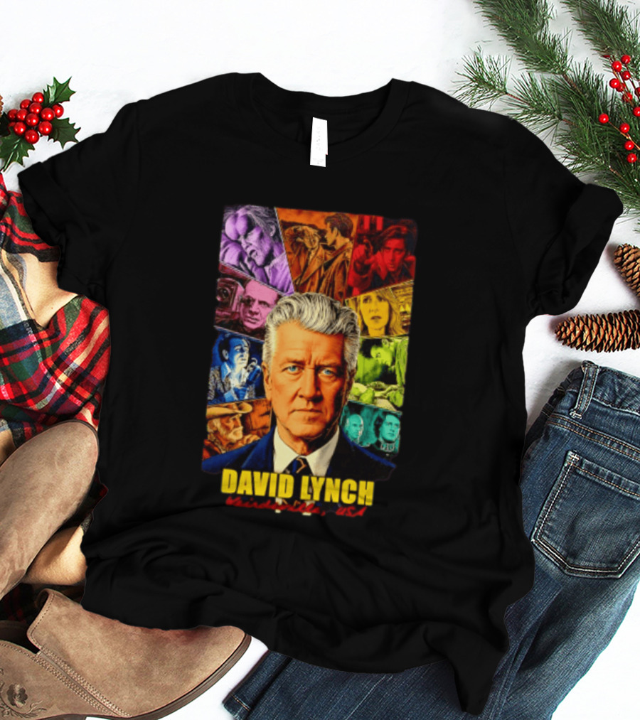 David Lynch Weirdsville USA Iconic Characters Collage T-Shirt