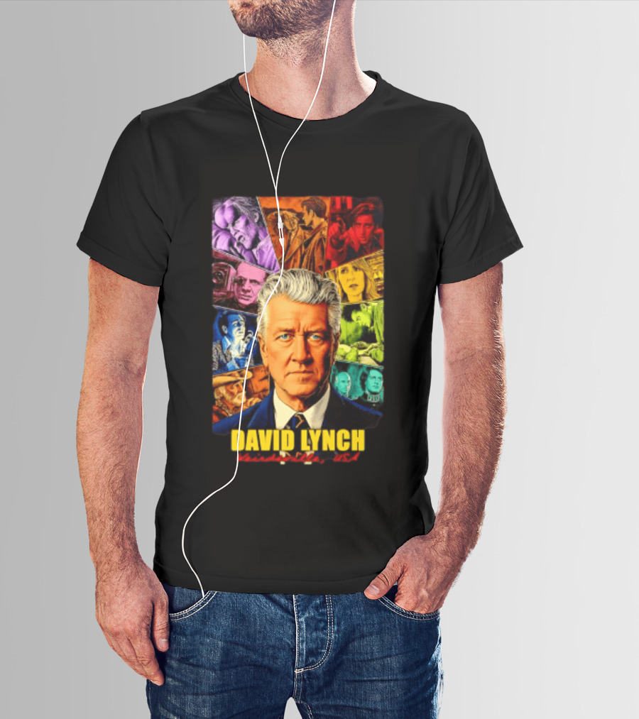 David Lynch Weirdsville USA Iconic Characters Collage T-Shirt