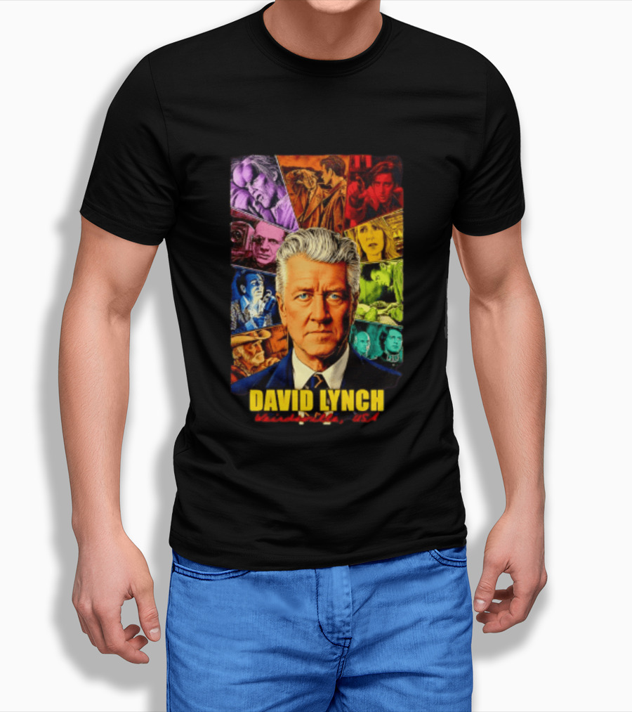 David Lynch Weirdsville USA Iconic Characters Collage T-Shirt