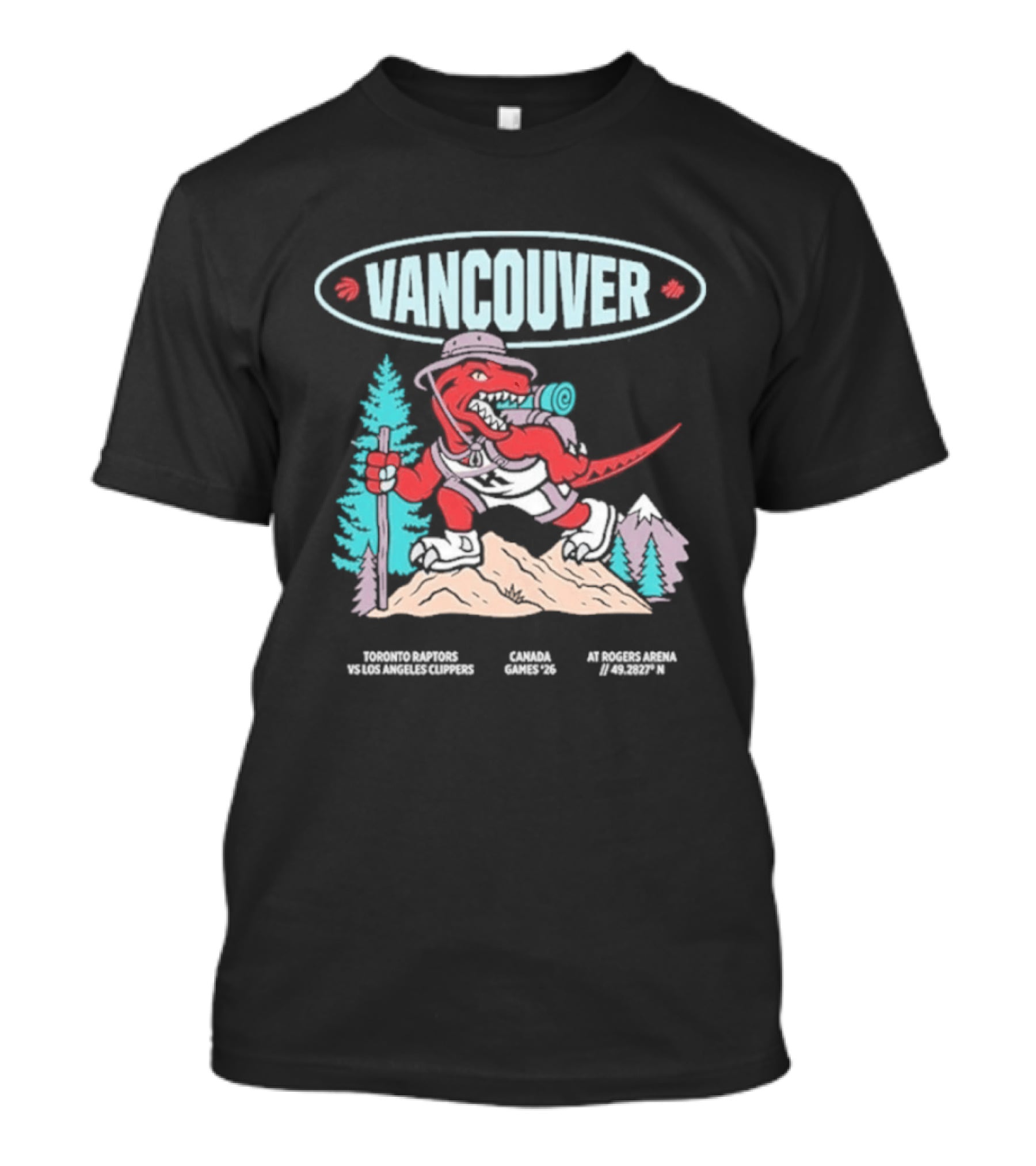 Toronto Raptors Vs Los Angeles Clippers 2026 Vancouver Rogers Arena Canada Game T-Shirt