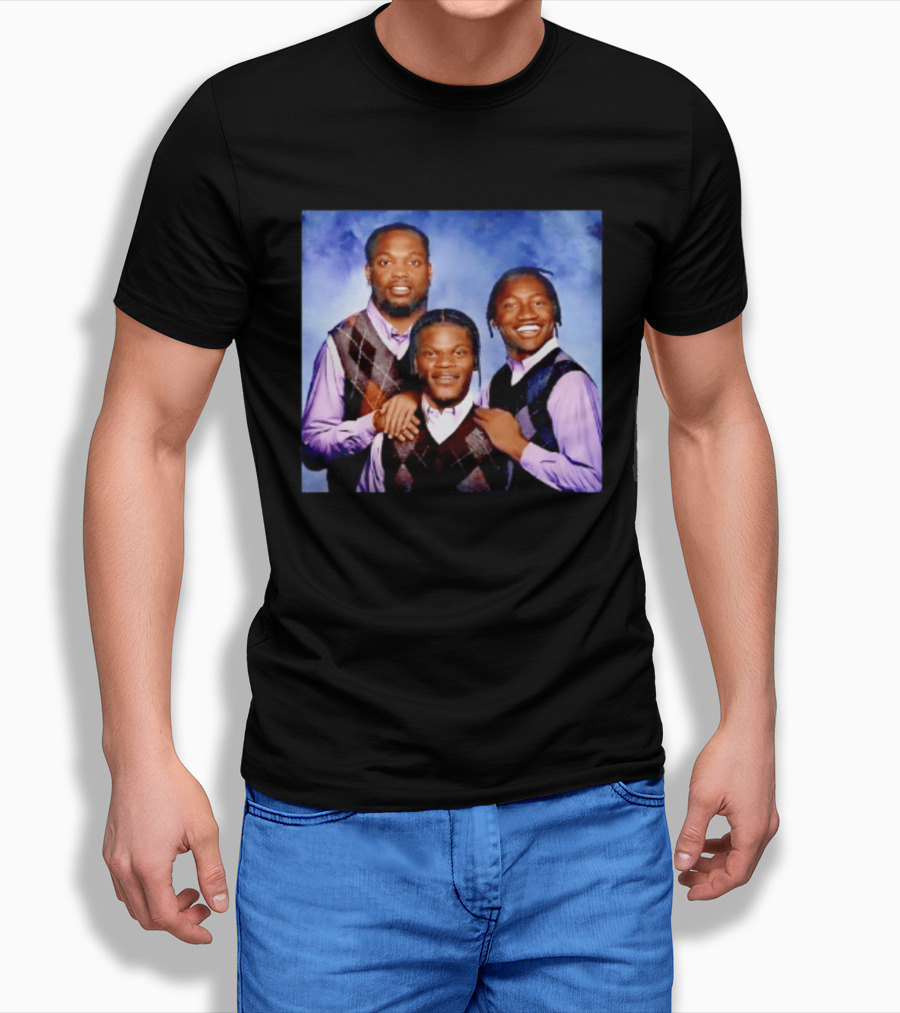 Derrick Henry Lamar Jackson Zay Flowers Baltimore Ravens Step Brothers T-Shirt