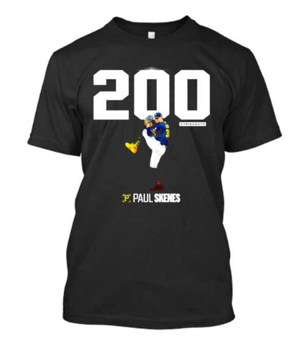 Pittsburgh Paul Skenes 200+ Strikeouts Seasons T-Shirt