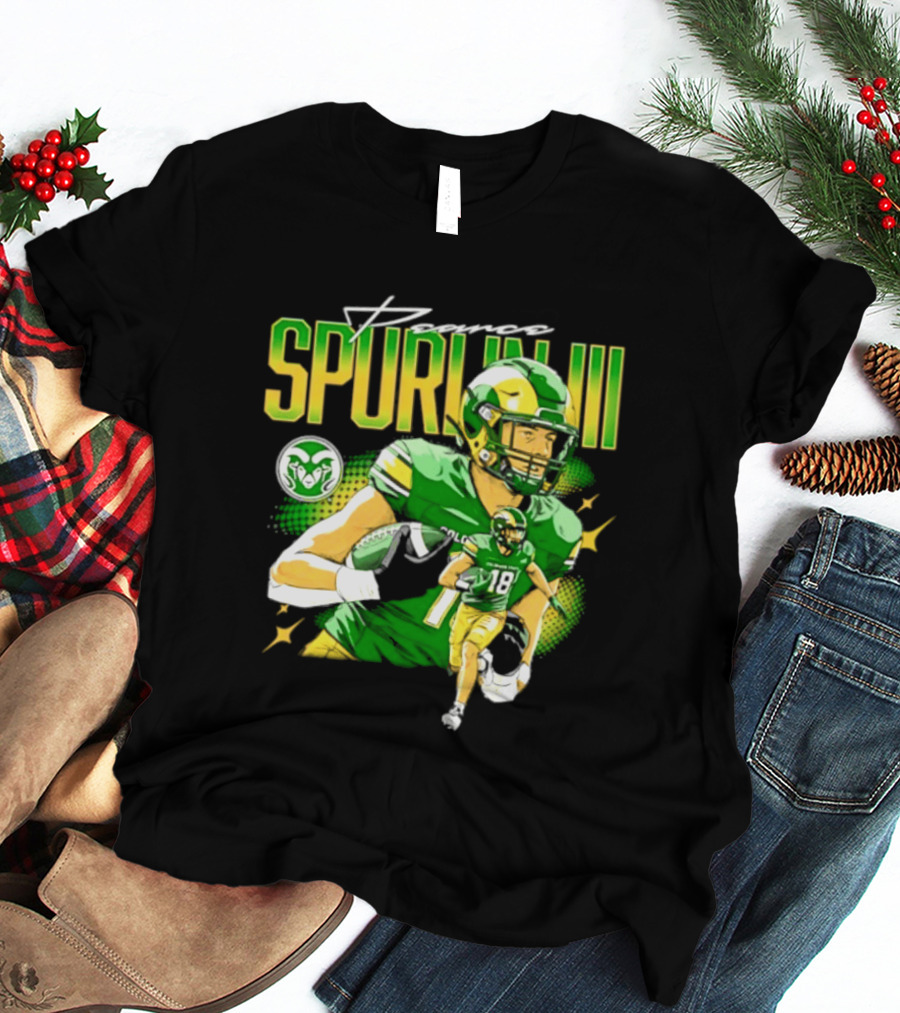 Pearce Spurlin III 18 Colorado State Rams Football NCAA T-Shirt