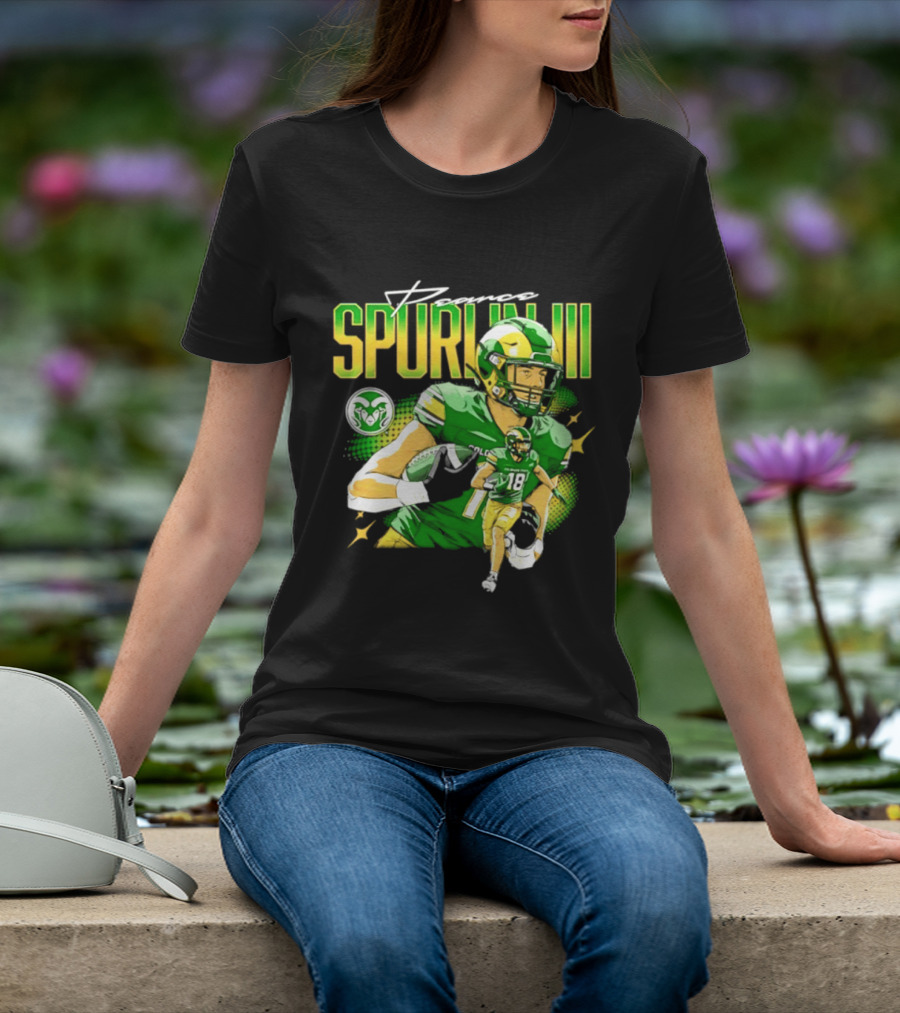 Pearce Spurlin III 18 Colorado State Rams Football NCAA T-Shirt