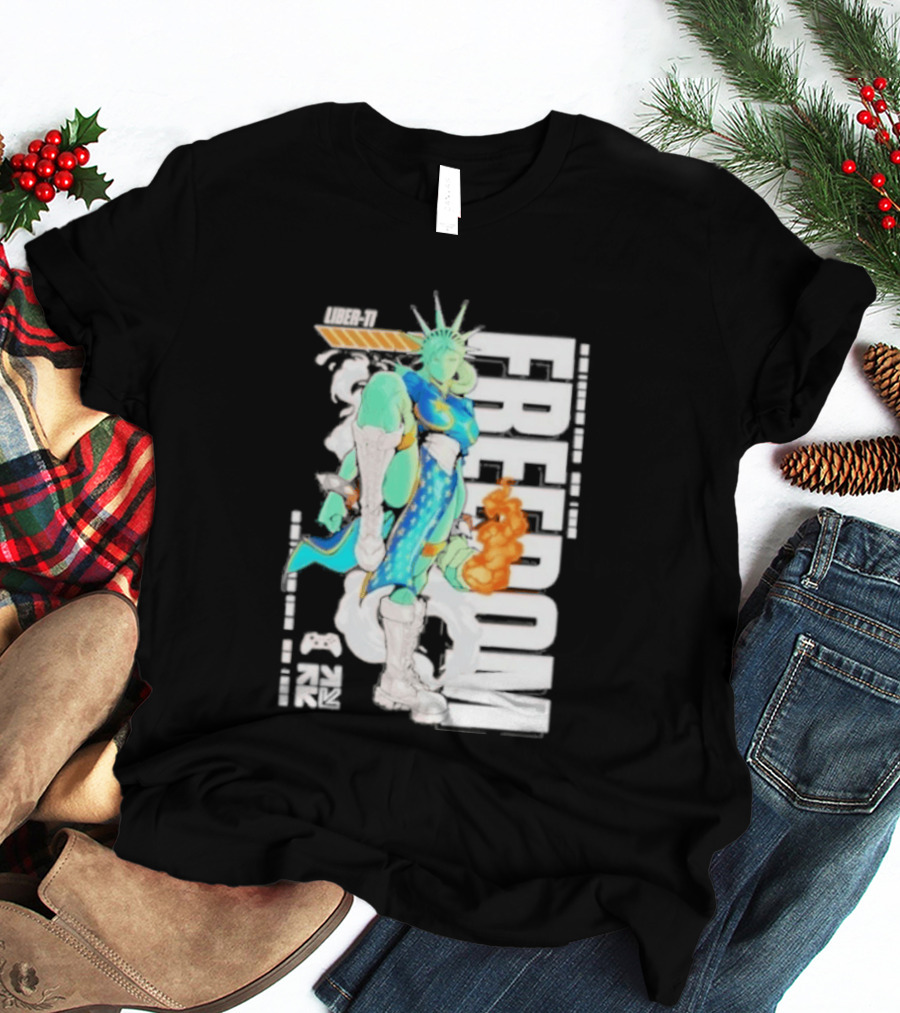 Freedom Fighter Liberty Statue Game Character Hero T-Shirt