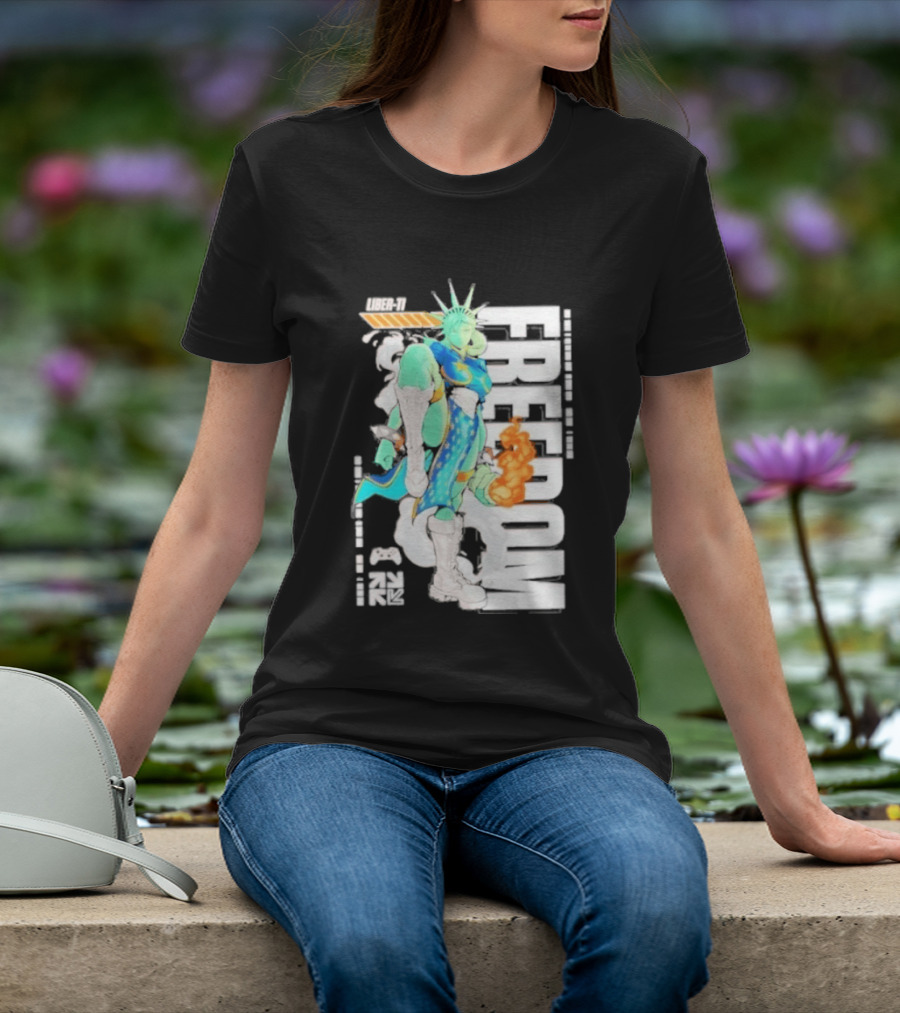 Freedom Fighter Liberty Statue Game Character Hero T-Shirt
