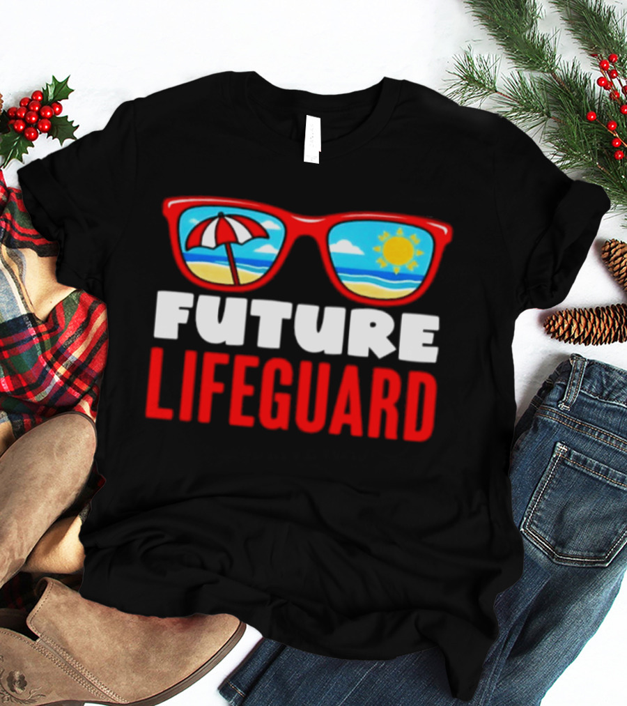Future Lifeguard Sunglasses Beach Summer Fun T-Shirt
