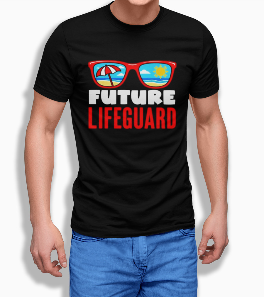 Future Lifeguard Sunglasses Beach Summer Fun T-Shirt