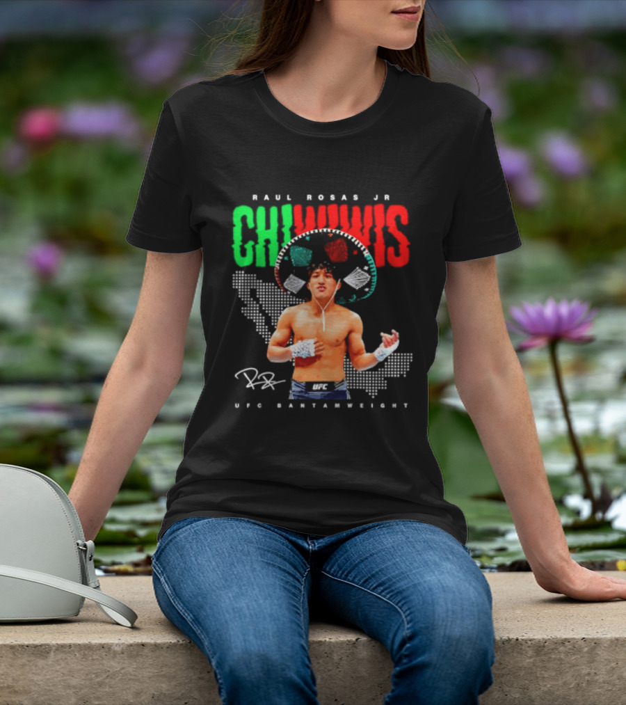 Raúl Rosas Jr Chiwiwis UFC Bantamweight Signature Mexican Flag T-Shirt