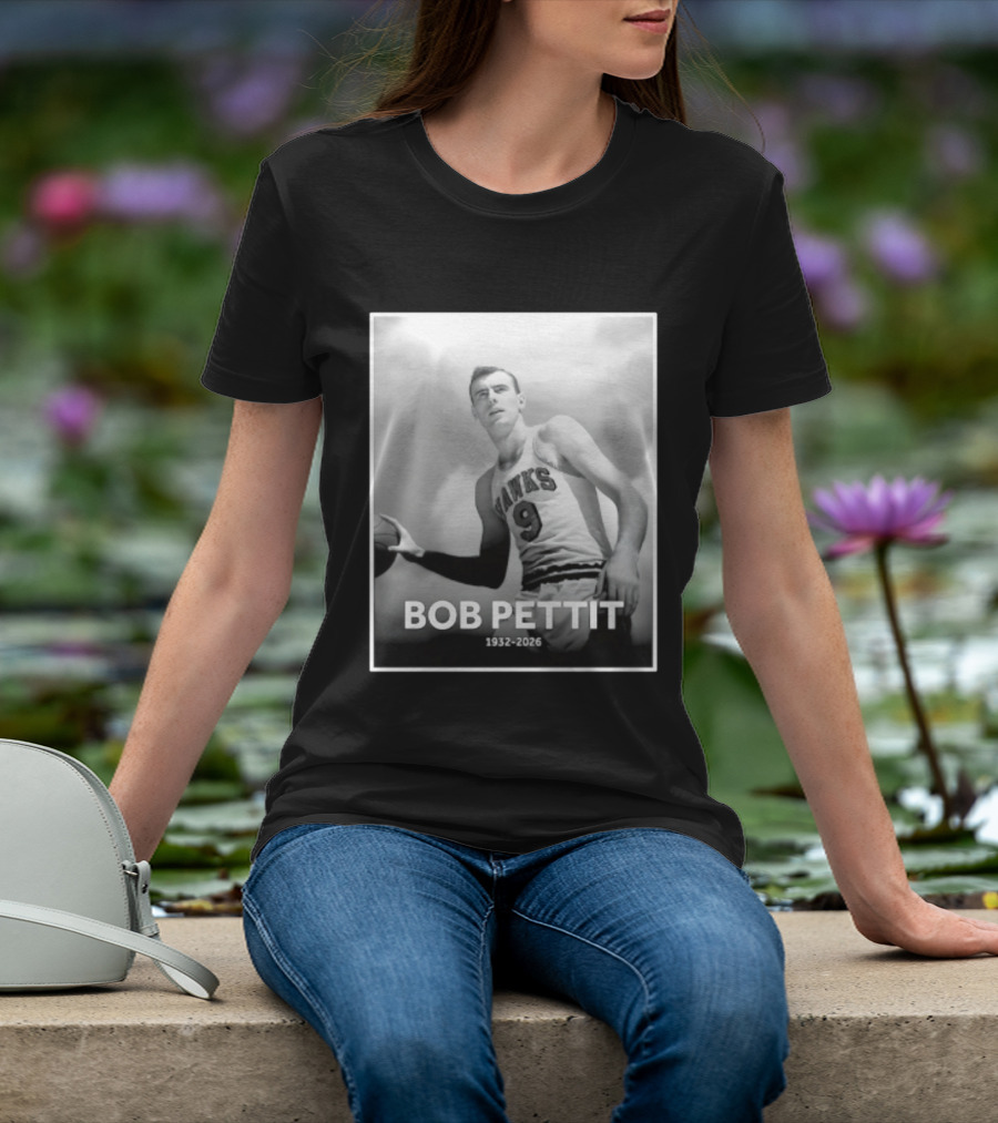 Bob Pettit 1932 2026 Hawks Basketball Legend T-Shirt