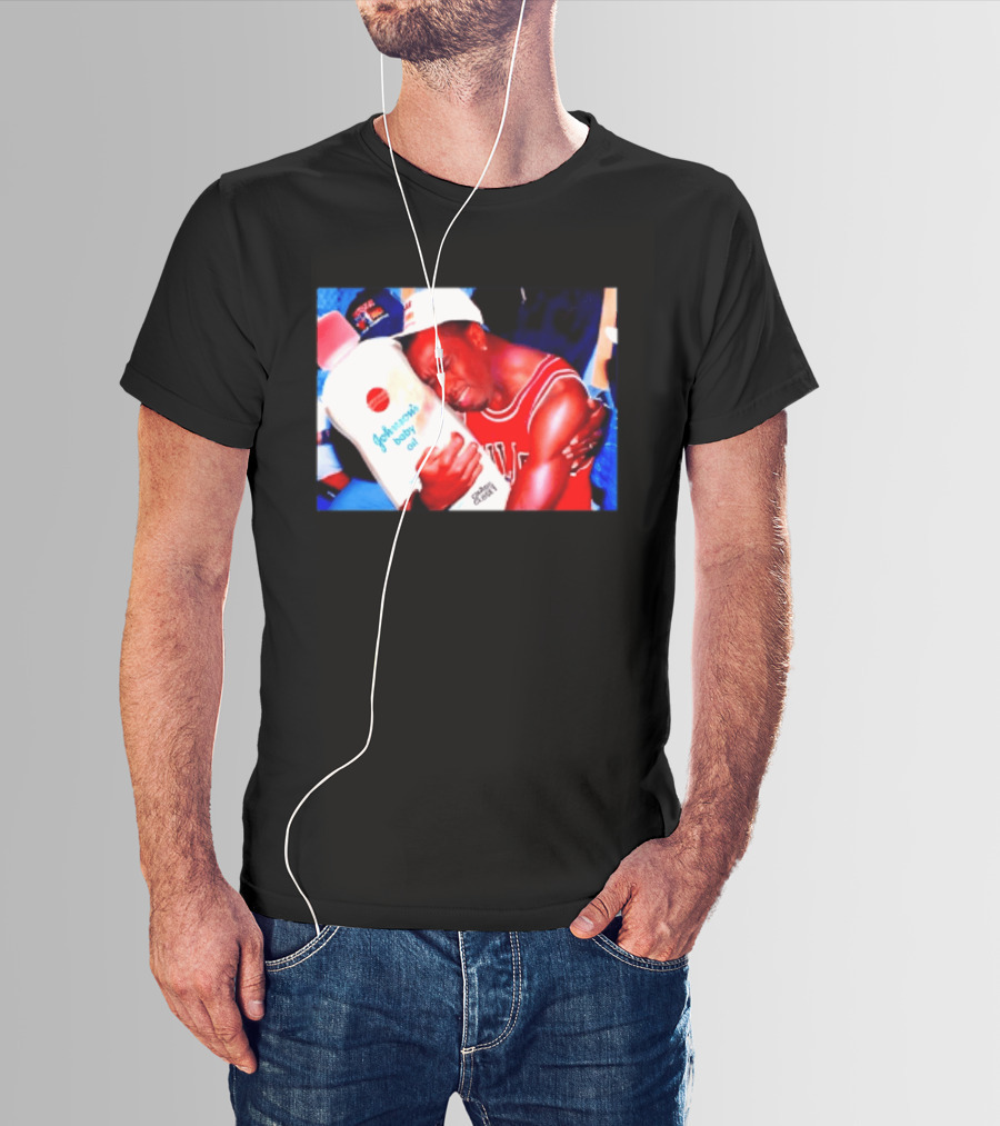 Sean Diddy Combs Johnson's Baby Oil Chicago Bulls Hugging Moment T-Shirt