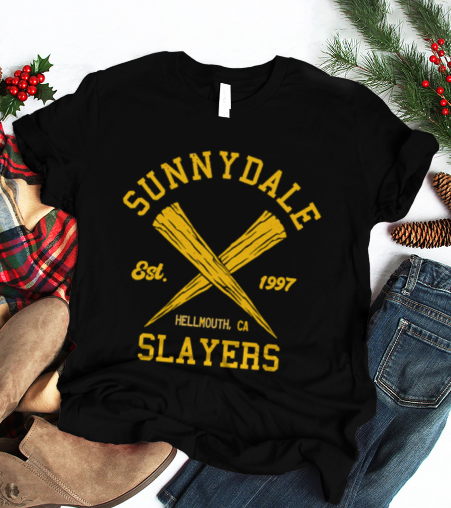 Sunnydale Slayers 1997 Hellmouth CA Est. Buffy Vampire T-Shirt