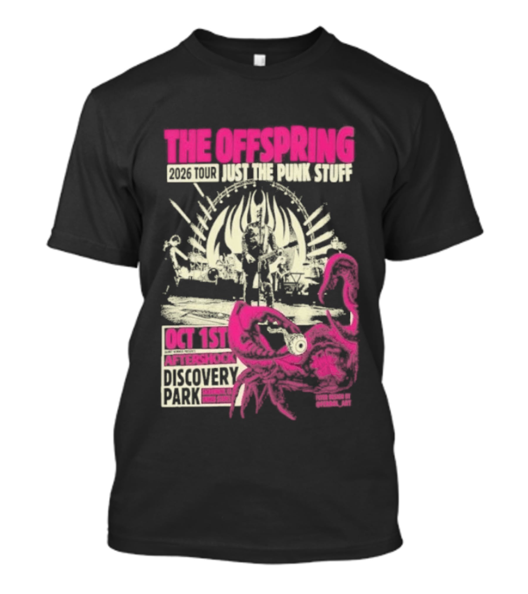 The Offspring Just The Punk Stuff Aftershock Festival 2026 Discovery Park Sacramento Oct 1st T-Shirt