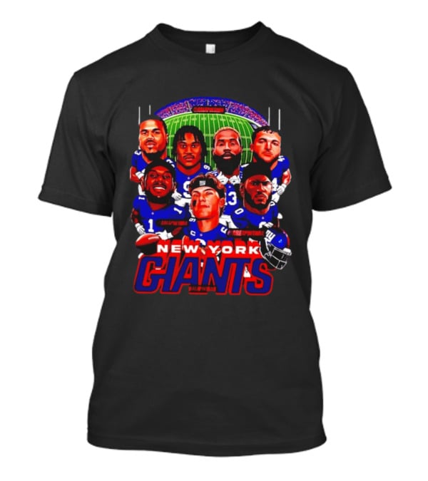New York Giants Football Players Caricature Stadium T-Shirt