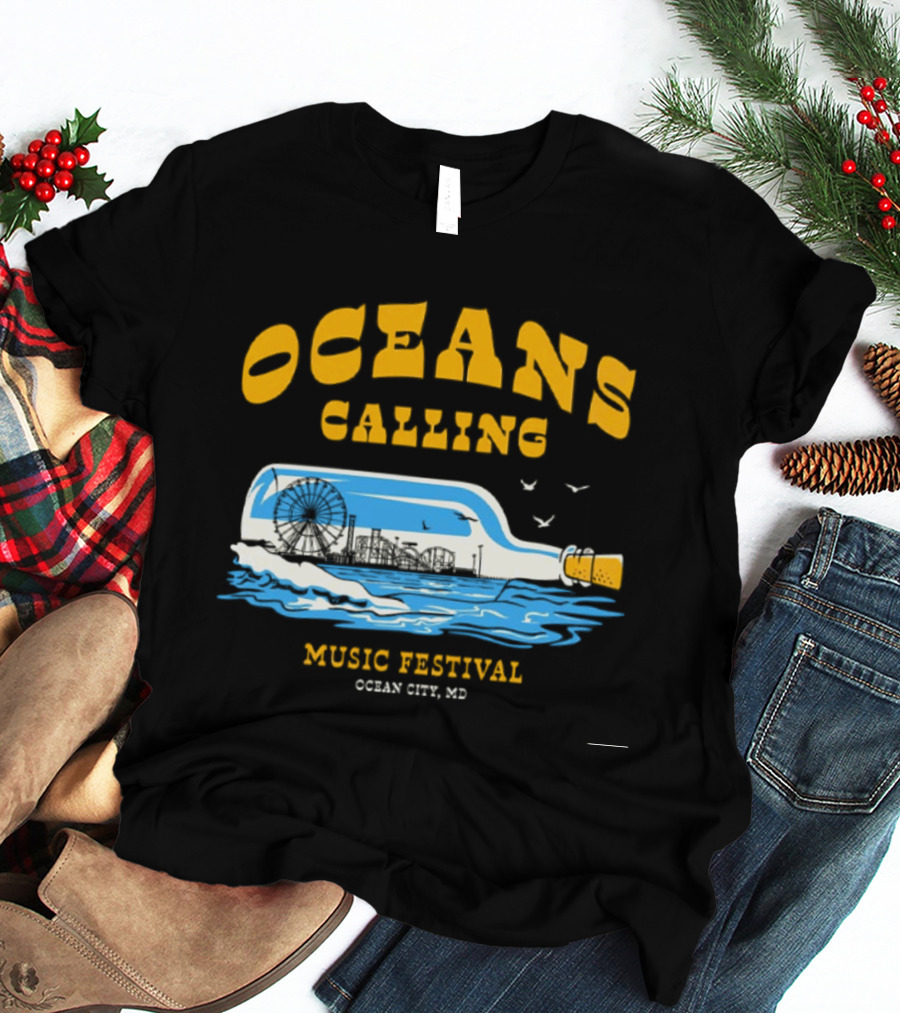 Ocean City MD Oceans Calling Music Festival 2026 Bottle Lineup T-Shirt