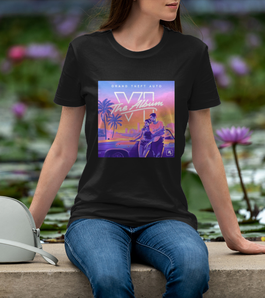 Grand Theft Auto VI The Album 2026 Retro Sunset Vibes T-Shirt