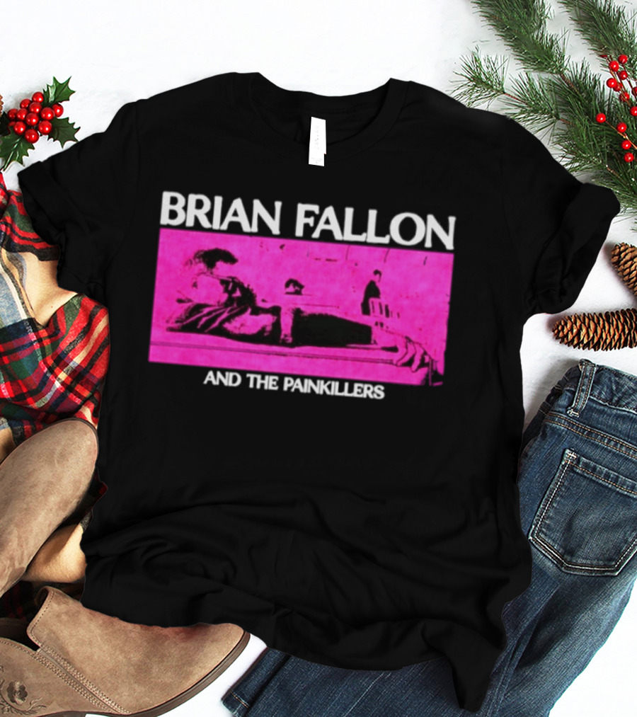 Brian Fallon And The Painkillers Pink Concert Art Gaslight Anthem T-Shirt