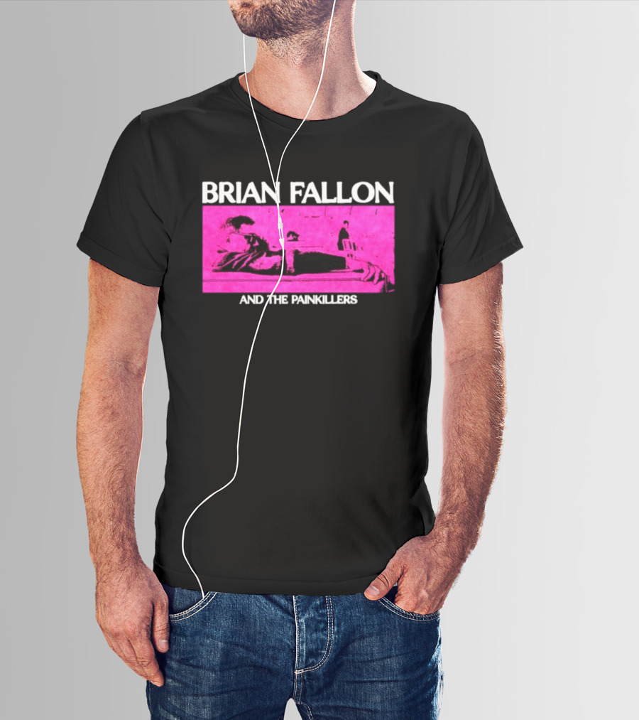 Brian Fallon And The Painkillers Pink Concert Art Gaslight Anthem T-Shirt