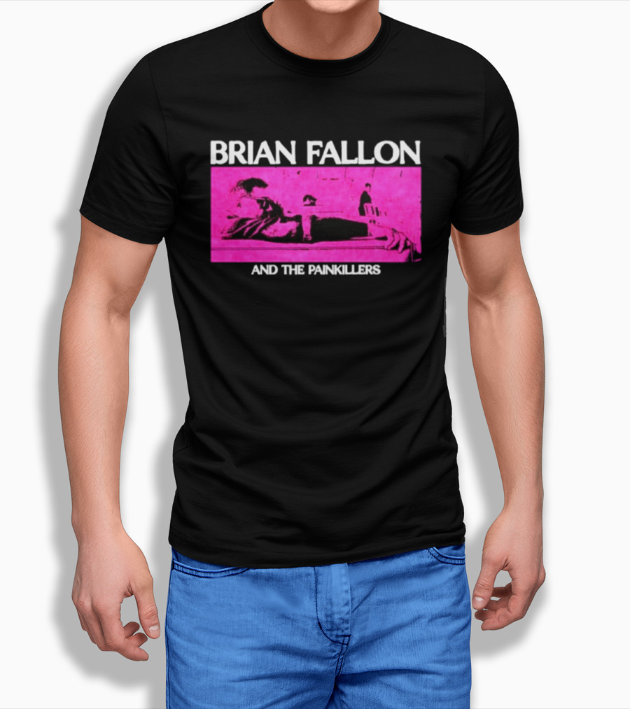 Brian Fallon And The Painkillers Pink Concert Art Gaslight Anthem T-Shirt
