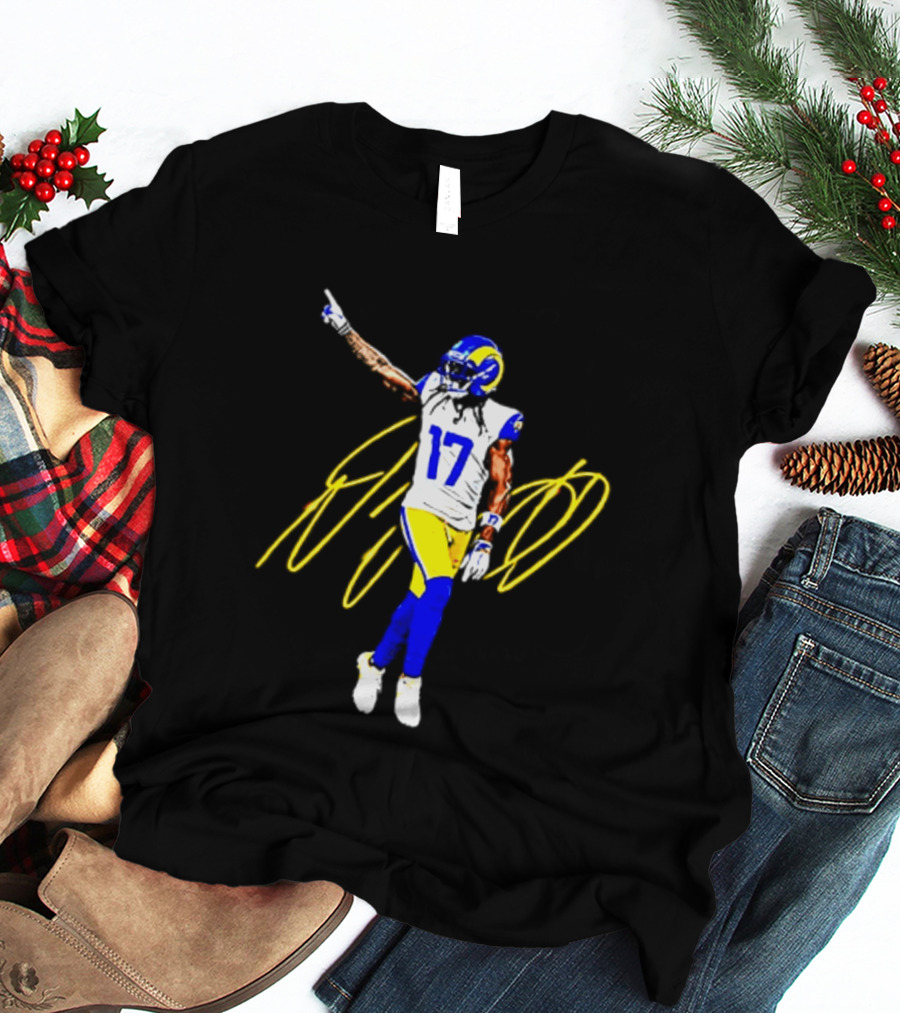 Davante Adams Number 17 Los Angeles Rams NFL Player T-Shirt
