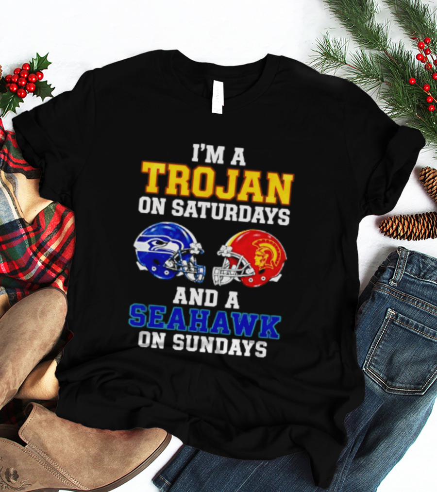 I’m A USC Trojans On Saturdays And A Seattle Seahawks On Sundays T-Shirt