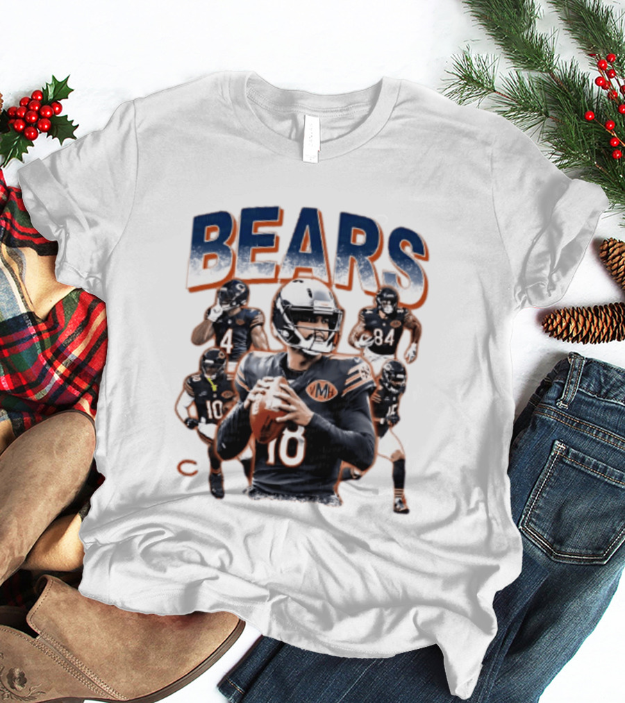 BEARS Chicago 2026 Football Team Collage T-Shirt