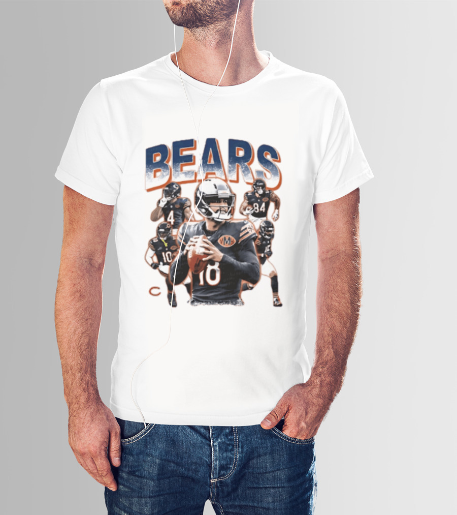 BEARS Chicago 2026 Football Team Collage T-Shirt