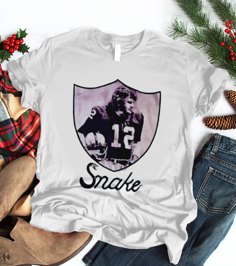 Ken Stabler Snake 12 Oakland Raiders T-Shirt