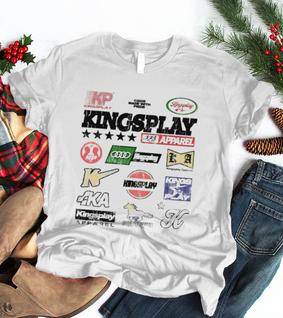 Kingsplay Vintage Style Apparel Collection Logo And Icon Mashup T-Shirt