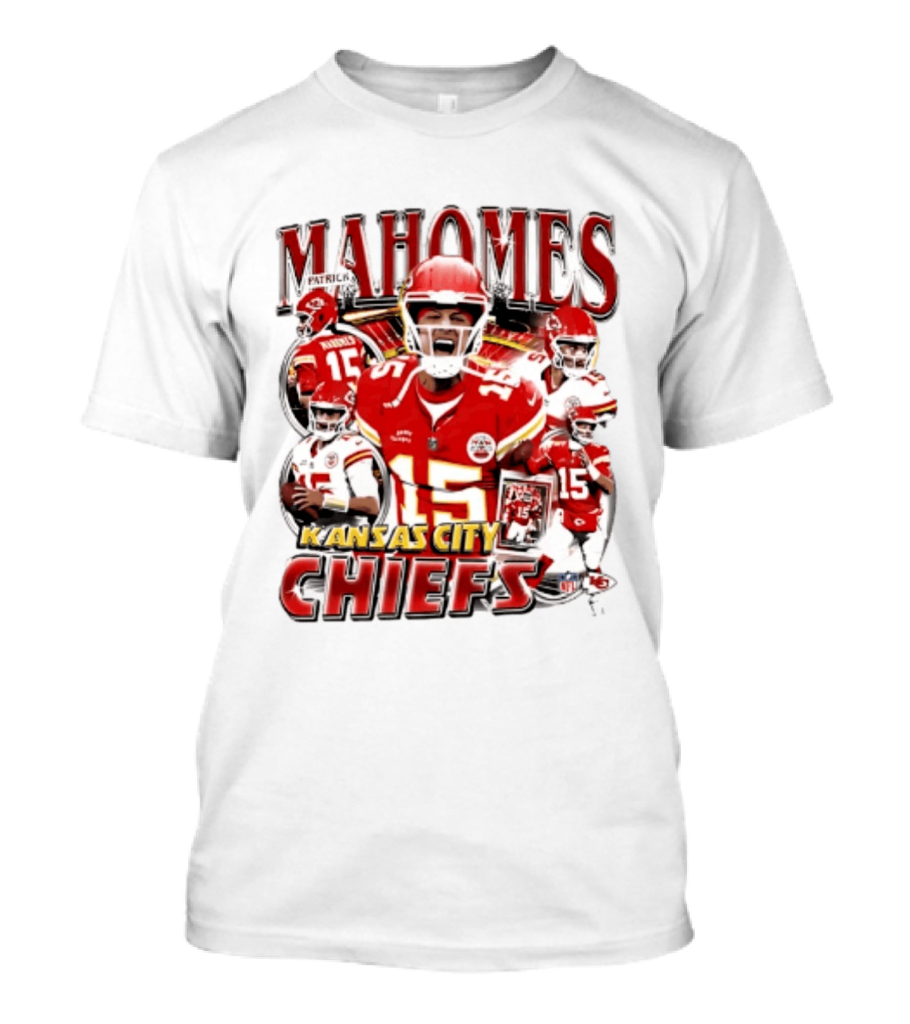 Patrick Mahomes Kansas City Chiefs NFL Player Collage 2026 T-Shirt