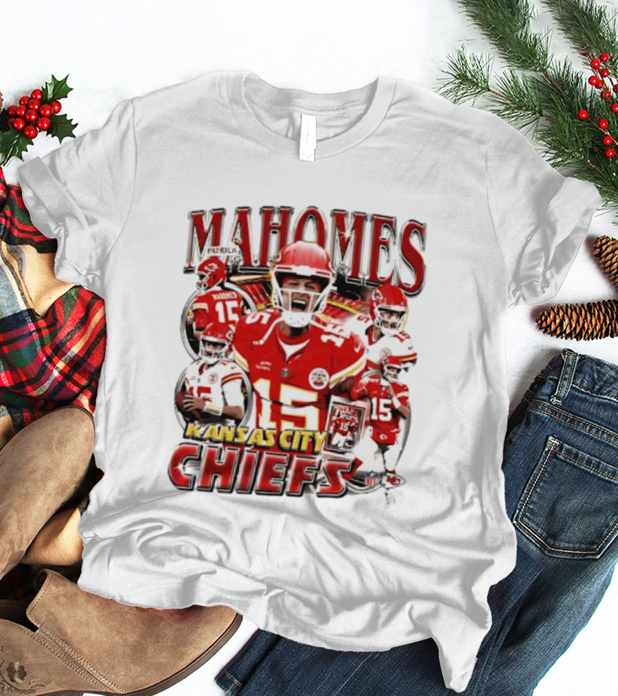 Patrick Mahomes Kansas City Chiefs NFL Player Collage 2026 T-Shirt