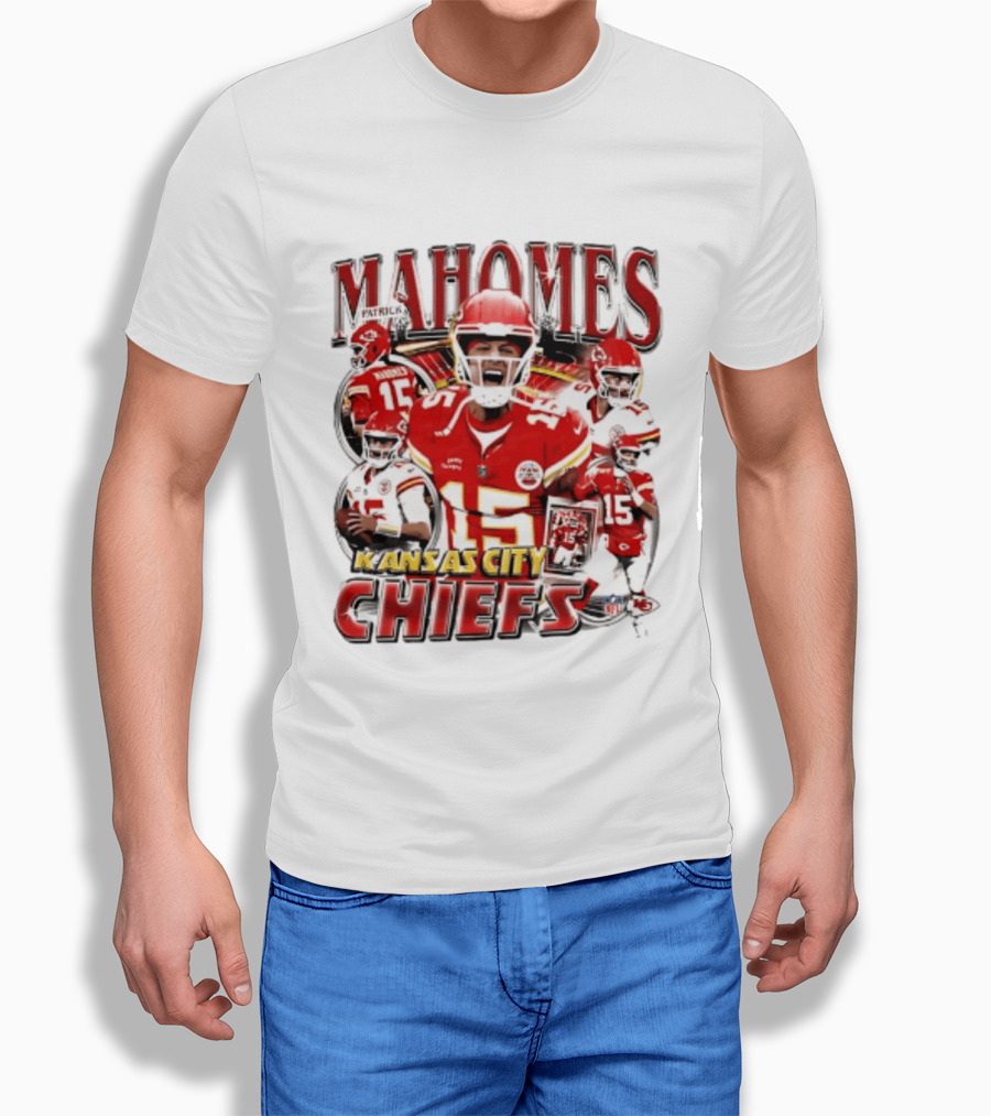 Patrick Mahomes Kansas City Chiefs NFL Player Collage 2026 T-Shirt