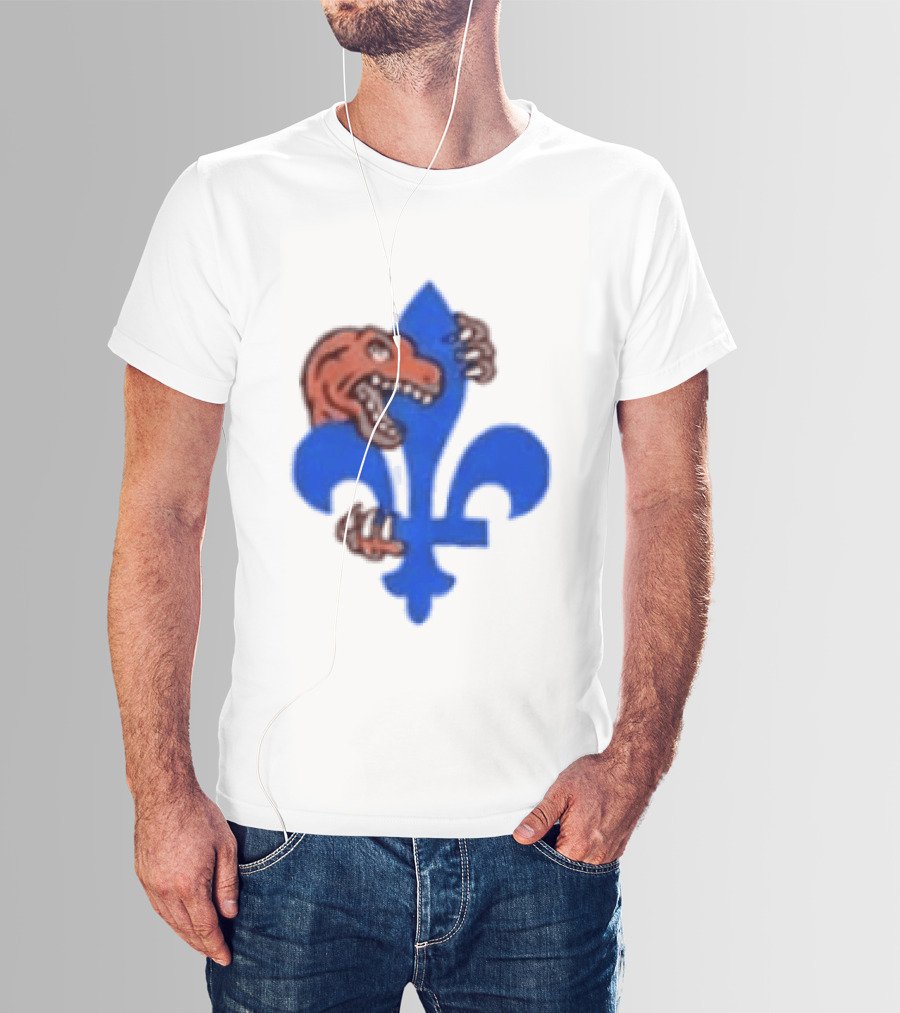 2026 Raptors Quebec Canada Games Fleur De Lis And Dinosaur T-Shirt
