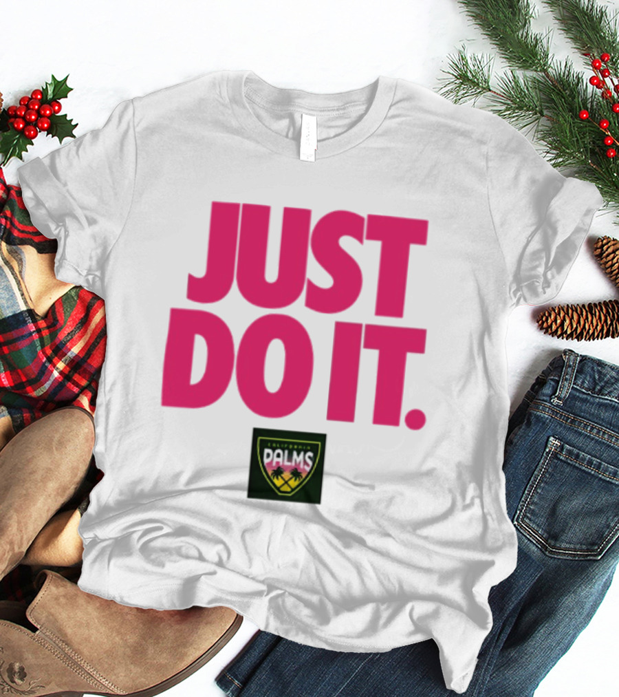 California Palms Just Do It Pink T-Shirt