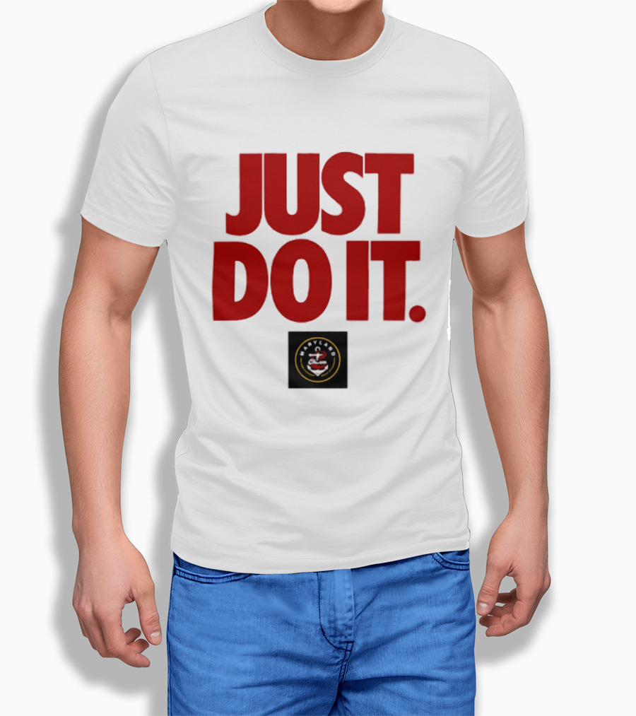 Maryland Charm Just Do It Red Text Black Circle T-Shirt