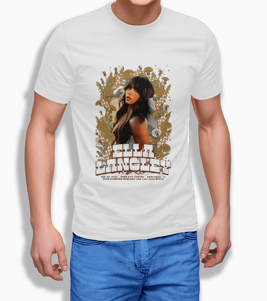 Ella Langley The Dandelion Tour 2026 Knoxville TN September 24 Event At Food City Center T-Shirt