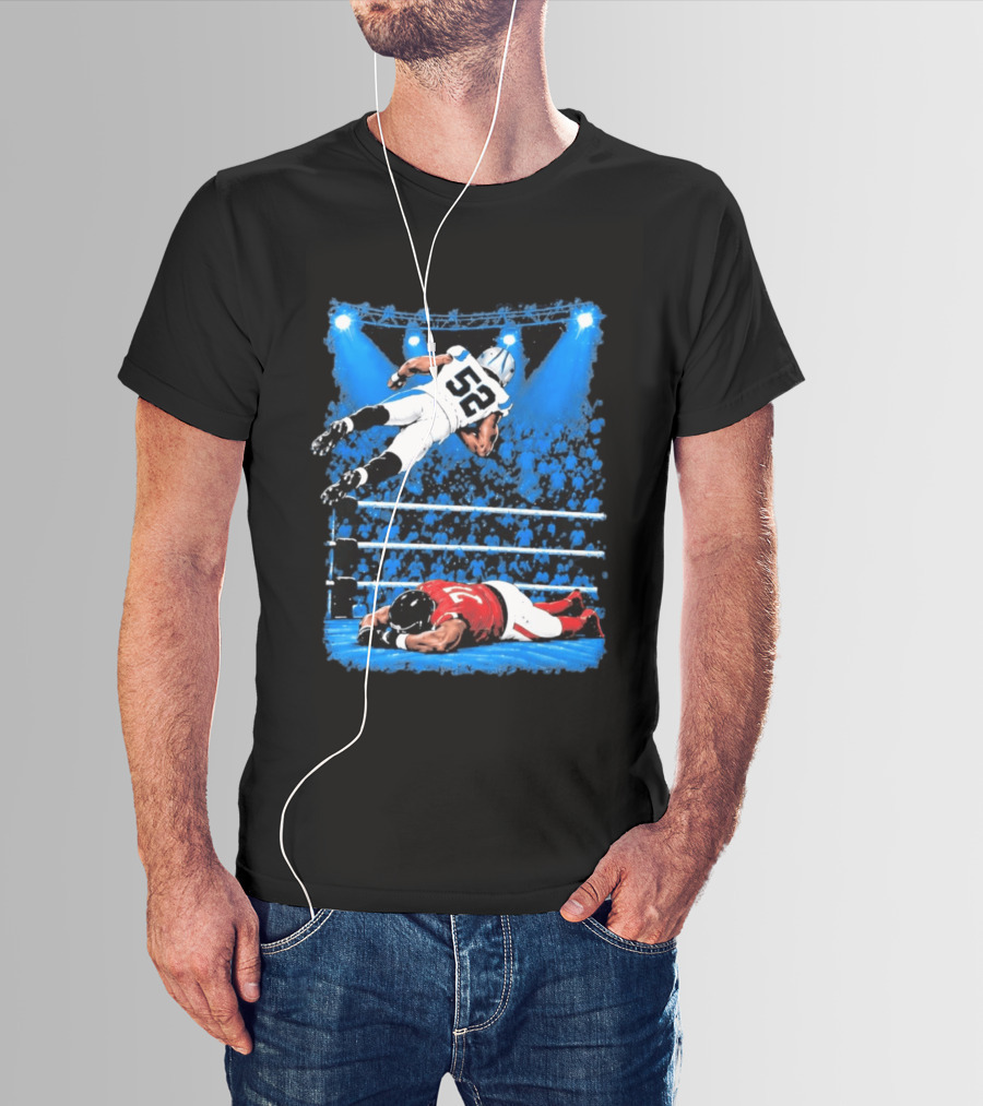2026 Panthers Trevis Gipson Top Rope Wrestling Leap T-Shirt