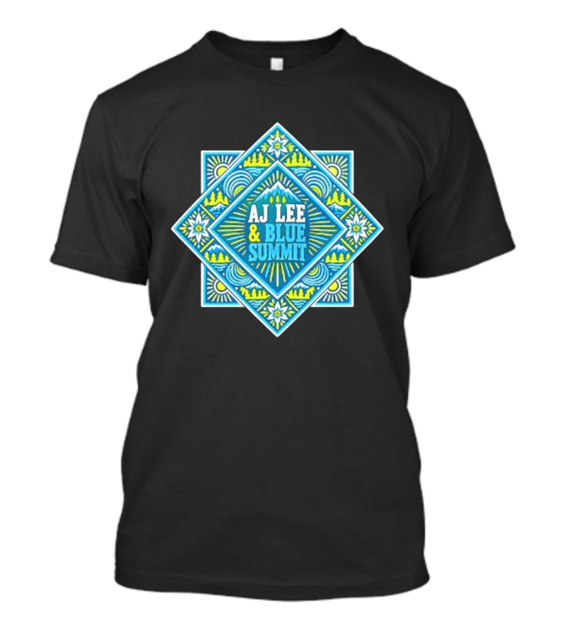 AJ Lee & Blue Summit Bluegrass Folk Americana Mandala T-Shirt