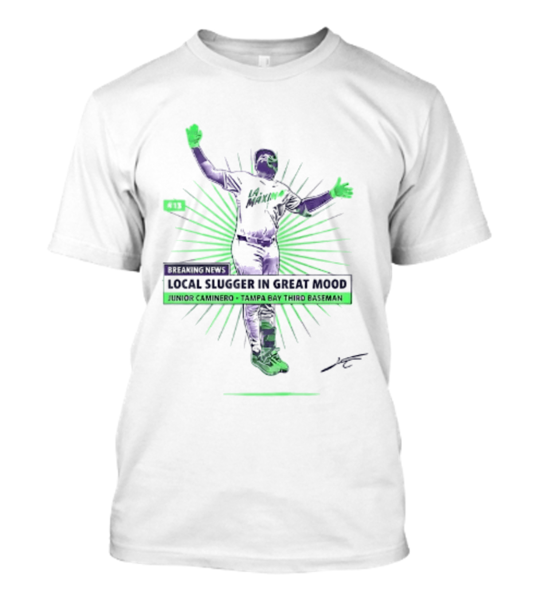 Junior Caminero Tampa Bay Third Baseman Local Slugger In Great Mood T-Shirt